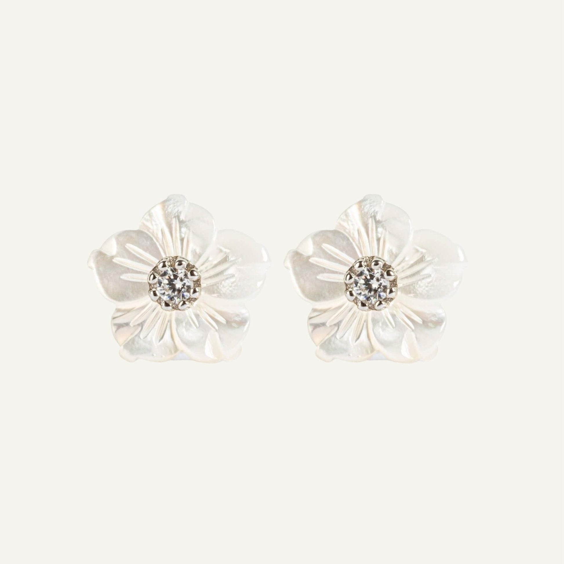 Flower Power Mother of Pearl Earrings - Mantarraya NYC