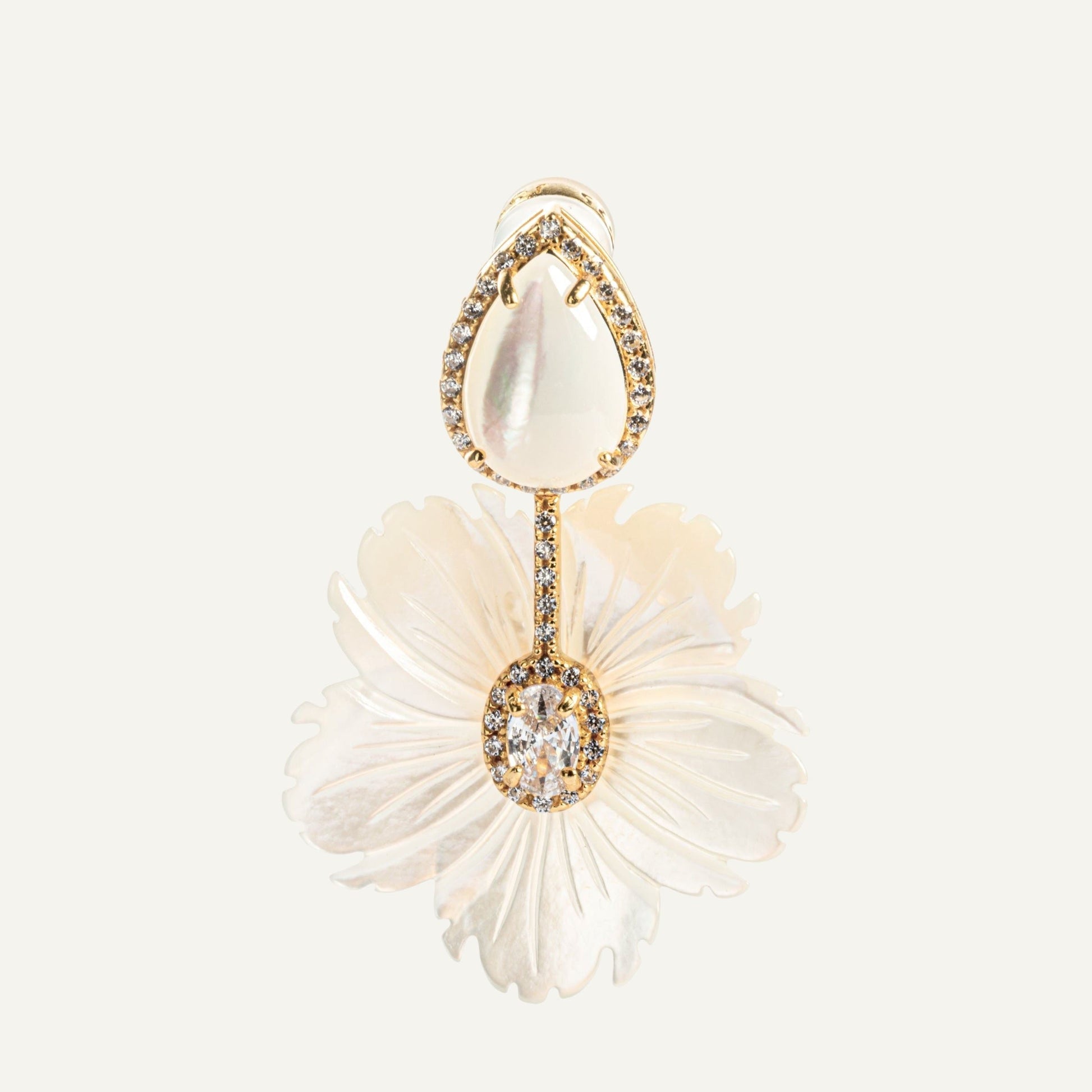 Magnolia Flower Earrings - Mantarraya NYC